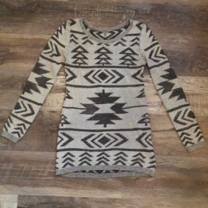 gray aztec sweater